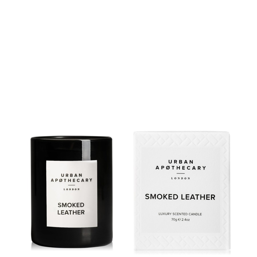 Home Urban Apothecary London | Smoked Leather Mini Candle