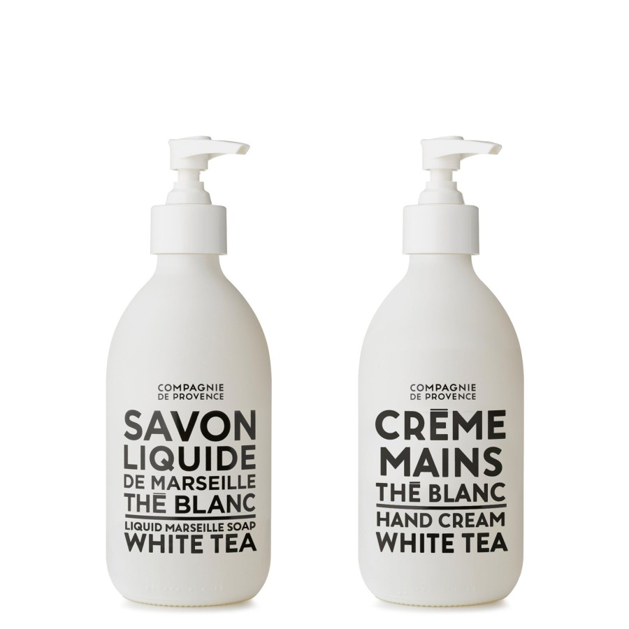 Beauty Compagnie de Provence | Liquid Marseille Soap & Hand Cream 10 Fl. Oz.-White Tea