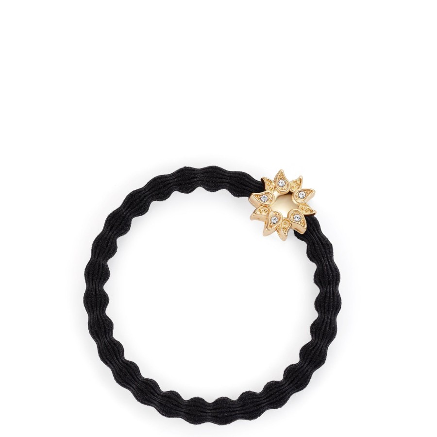 Accessories By Eloise | Gold Diamante Sun-Black