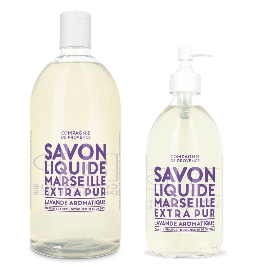 Beauty Compagnie de Provence | Liquid Marseille Soap & Refill Set-Aromatic Lavender