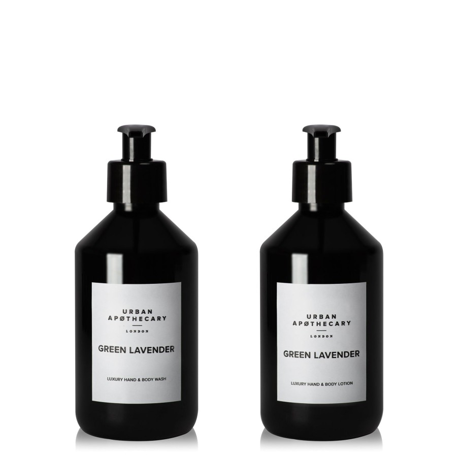 Beauty Urban Apothecary London | Green Lavender Luxury Hand & Body Wash + Hand & Body Lotion