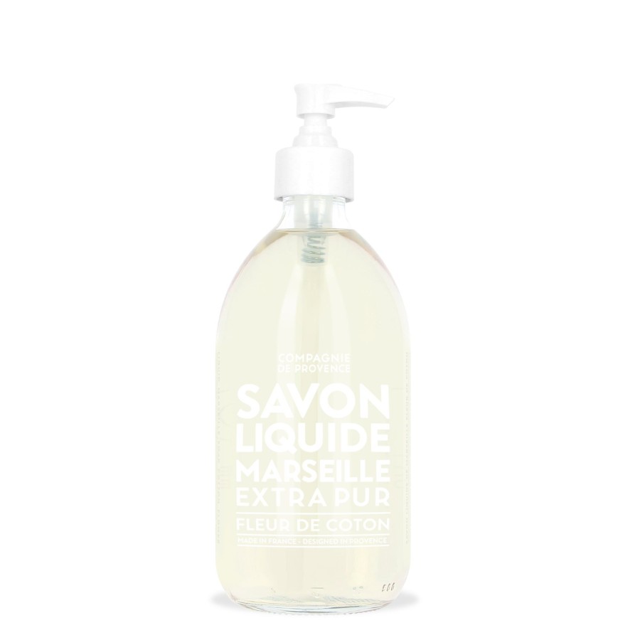 Beauty Compagnie de Provence | Liquid Marseille Soap & Refill Set-Cotton Flower