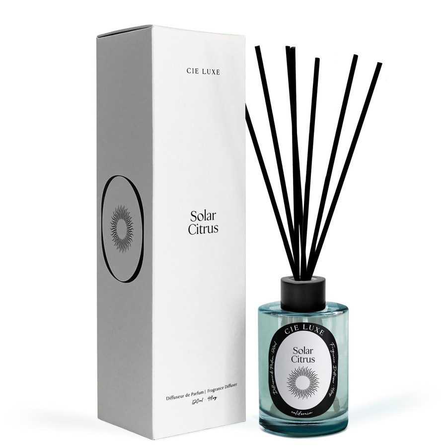 Home Cie Luxe California | Solar Citrus Reed Diffuser, 4Fl Oz