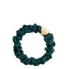 Accessories By Eloise | Silk Scrunchie Gold Heart-Chive Green