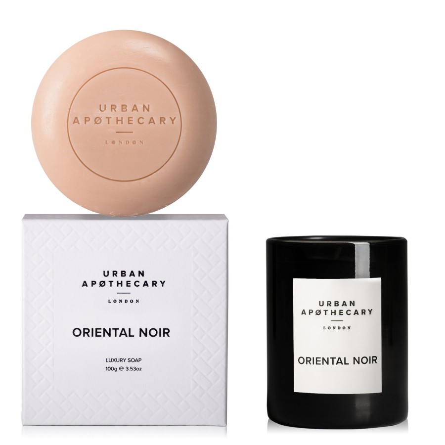 Beauty Urban Apothecary London | Body & Home Discovery Soap + Candle Gift Set, Oriental Noir