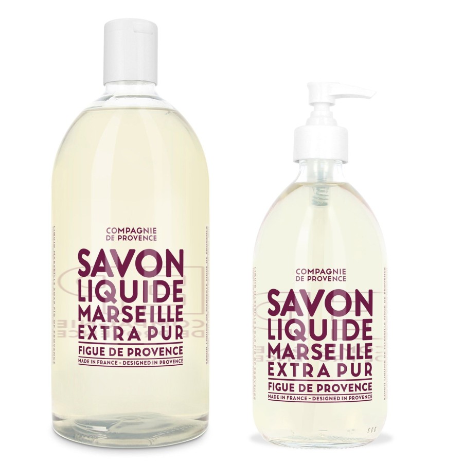 Beauty Compagnie de Provence | Liquid Marseille Soap & Refill Set-Fig Of Provence