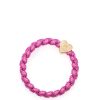 Accessories by Eloise | Woven Gold Heart-Bubblegum Pink