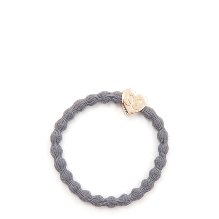 Accessories By Eloise | Gold Heart-Storm Grey