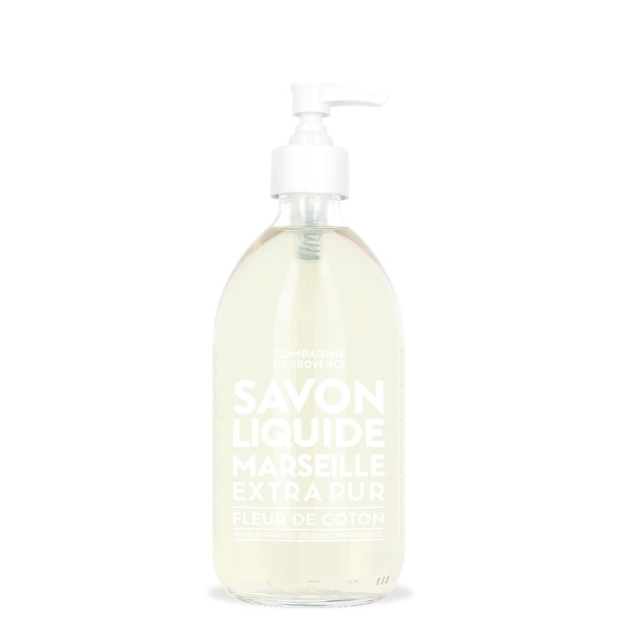 Beauty Compagnie de Provence | Liquid Marseille Soap & Refill Set-Cotton Flower