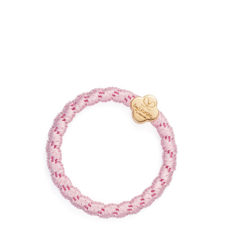 Accessories by Eloise | Woven Gold Quatrefoil-Soft Pink