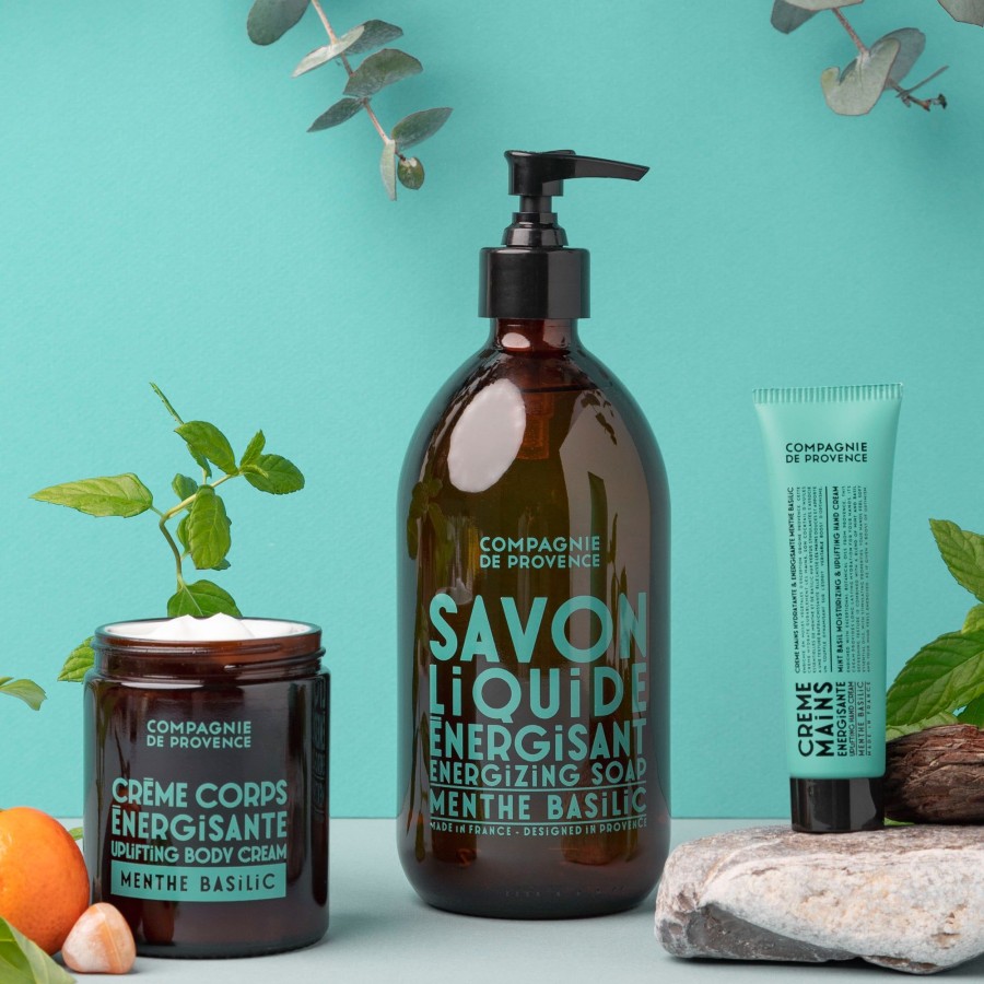 Beauty Compagnie de Provence | Uplifting Liquid Marseille Soap & Body Cream-Mint Basil Duo