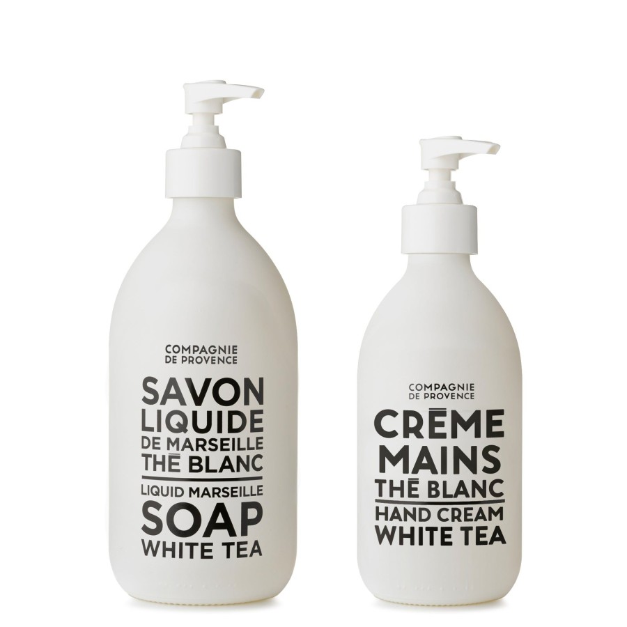 Beauty Compagnie de Provence | Liquid Marseille Soap & Hand Cream Set-White Tea