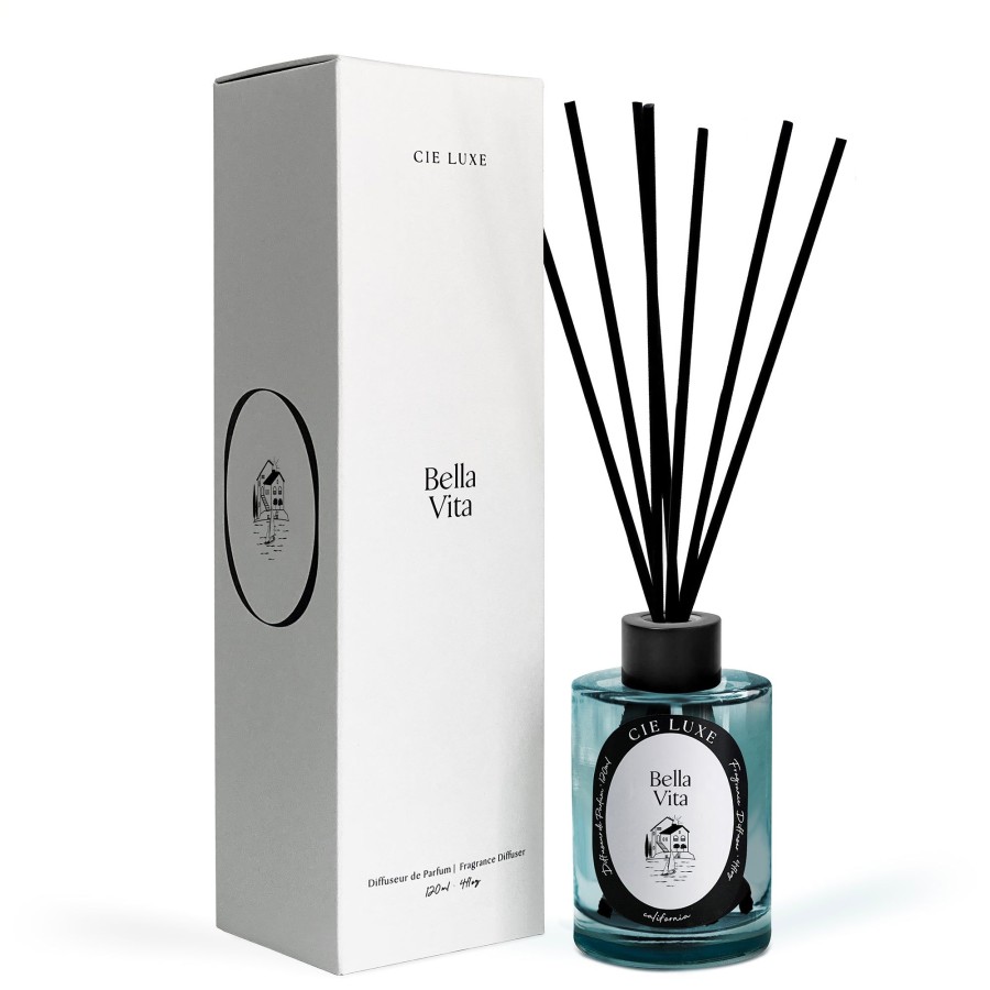 Home Cie Luxe California | Bella Vita Reed Diffuser, 4Fl Oz