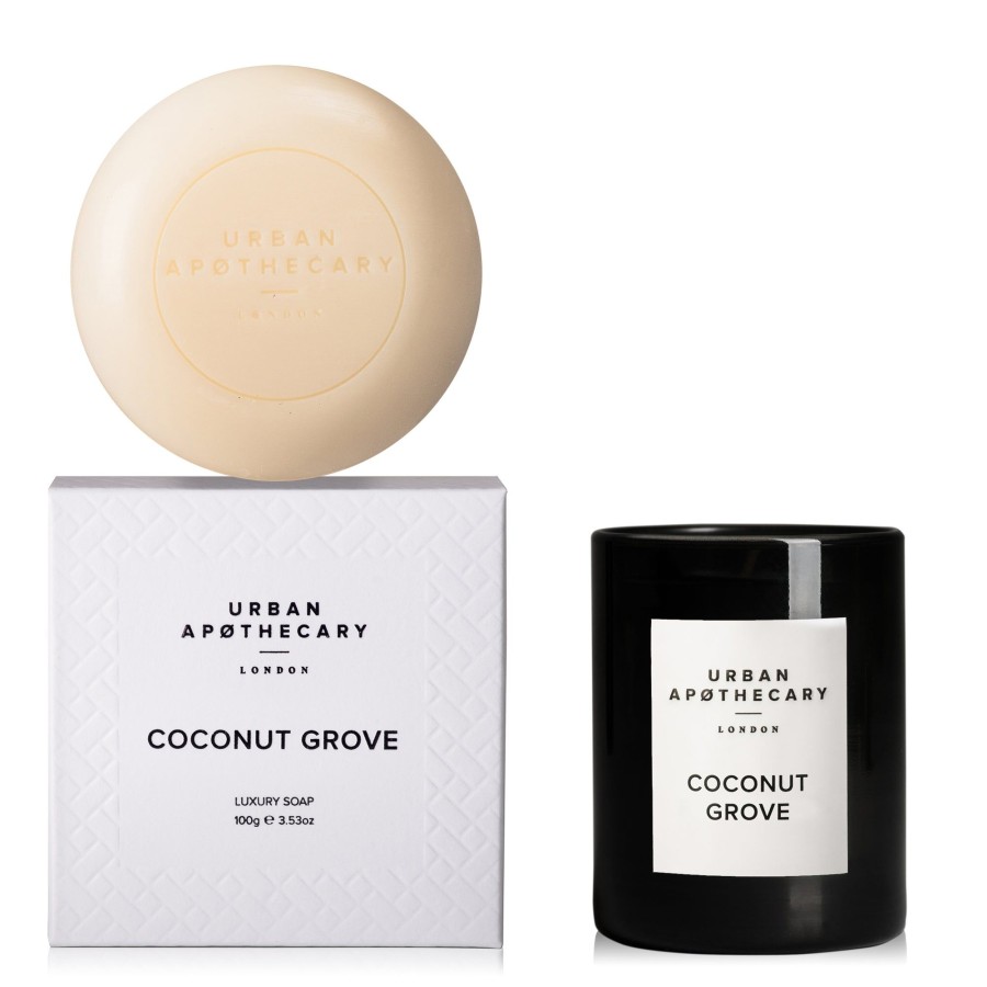 Beauty Urban Apothecary London | Body & Home Wanderlust Soap + Candle Gift Set, Coconut Grove