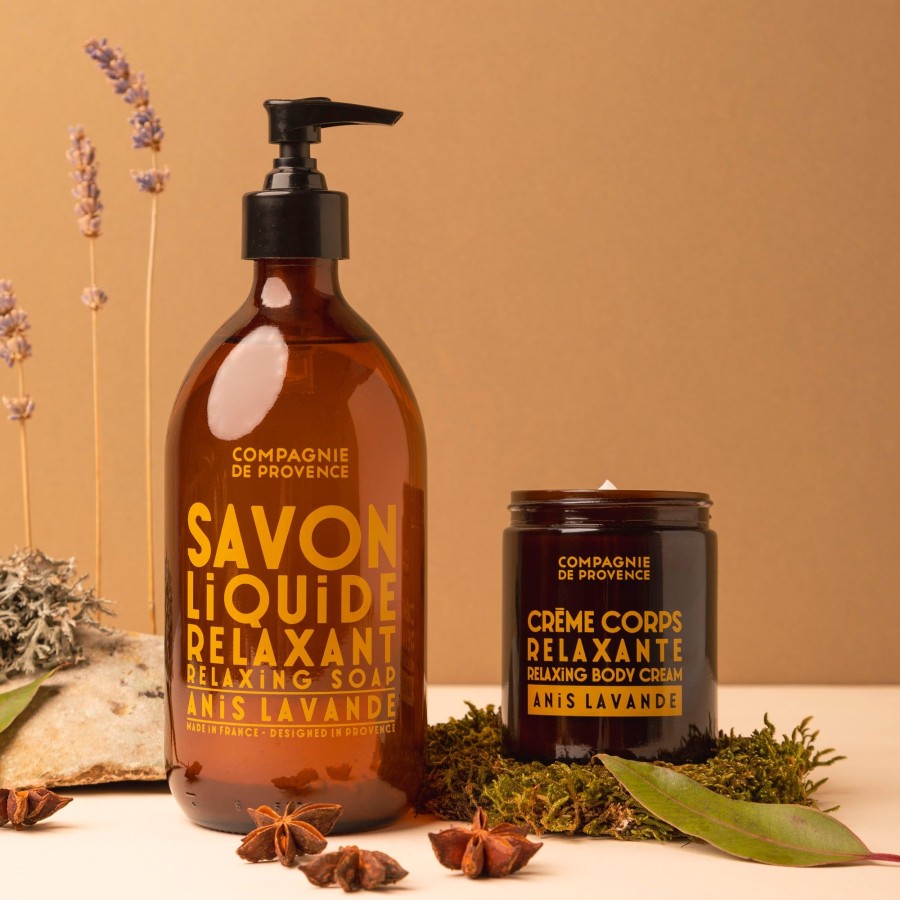 Beauty Compagnie de Provence | Relaxing Liquid Marseille Soap & Body Cream-Anise Lavender Duo