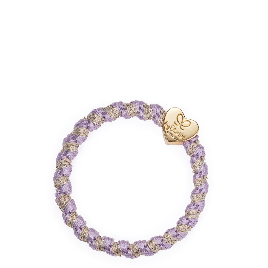 Accessories by Eloise | Woven Gold Heart-Lavender