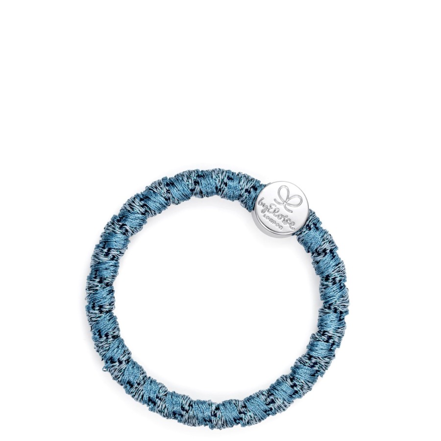 Accessories by Eloise | Woven Silver Circle-Atlantic Blue