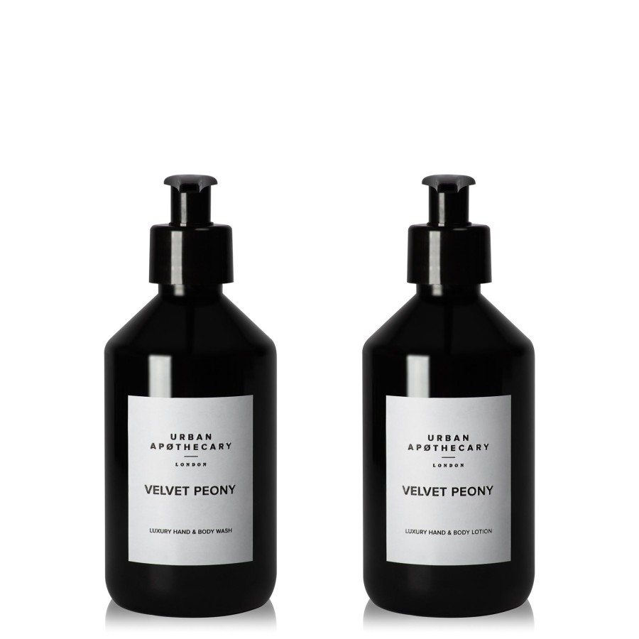 Beauty Urban Apothecary London | Velvet Peony Luxury Hand & Body Wash + Hand & Body Lotion