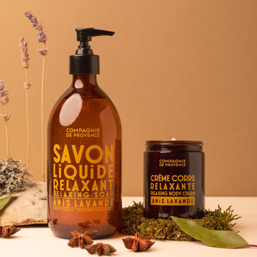 Beauty Compagnie de Provence | Relaxing Liquid Marseille Soap & Body Cream-Anise Lavender Duo