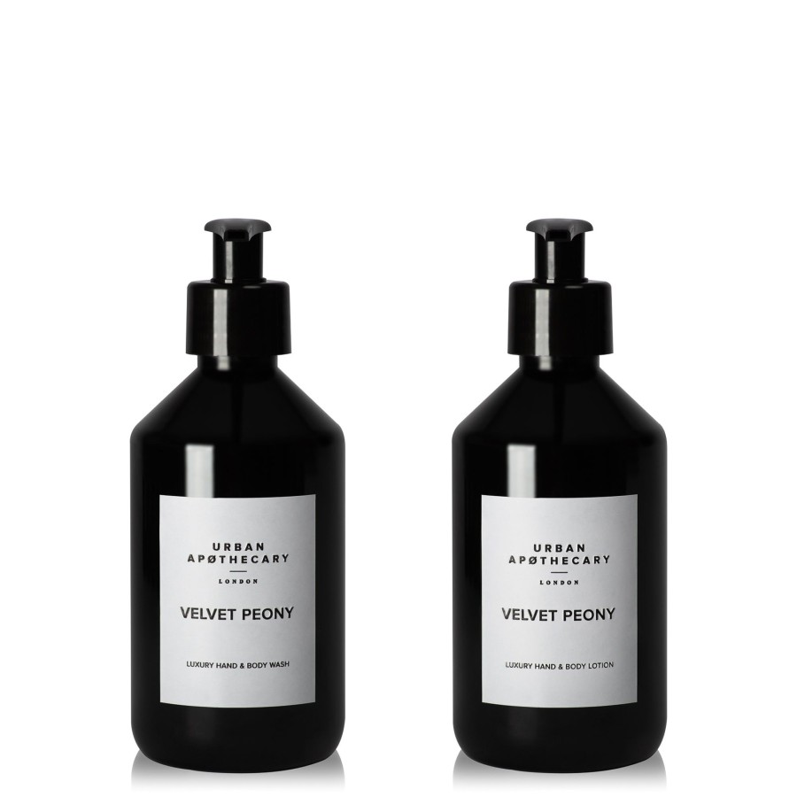 Beauty Urban Apothecary London | Velvet Peony Luxury Hand & Body Wash + Hand & Body Lotion