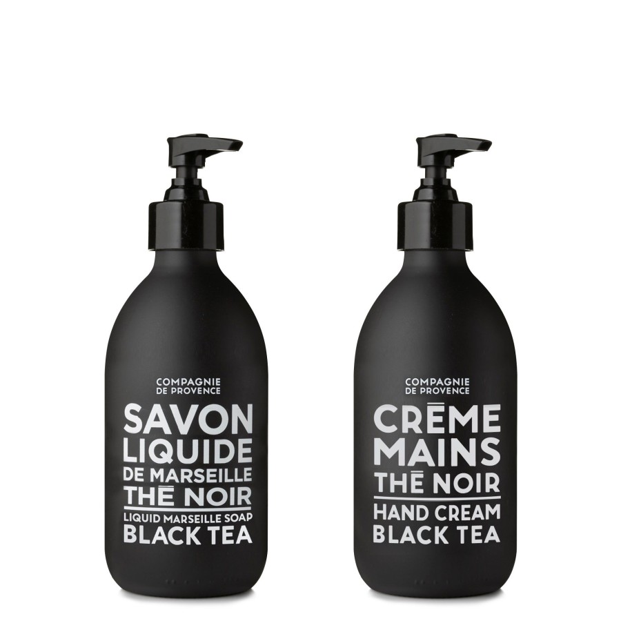 Beauty Compagnie de Provence | Liquid Marseille Soap & Hand Cream 10 Fl. Oz.-Black Tea