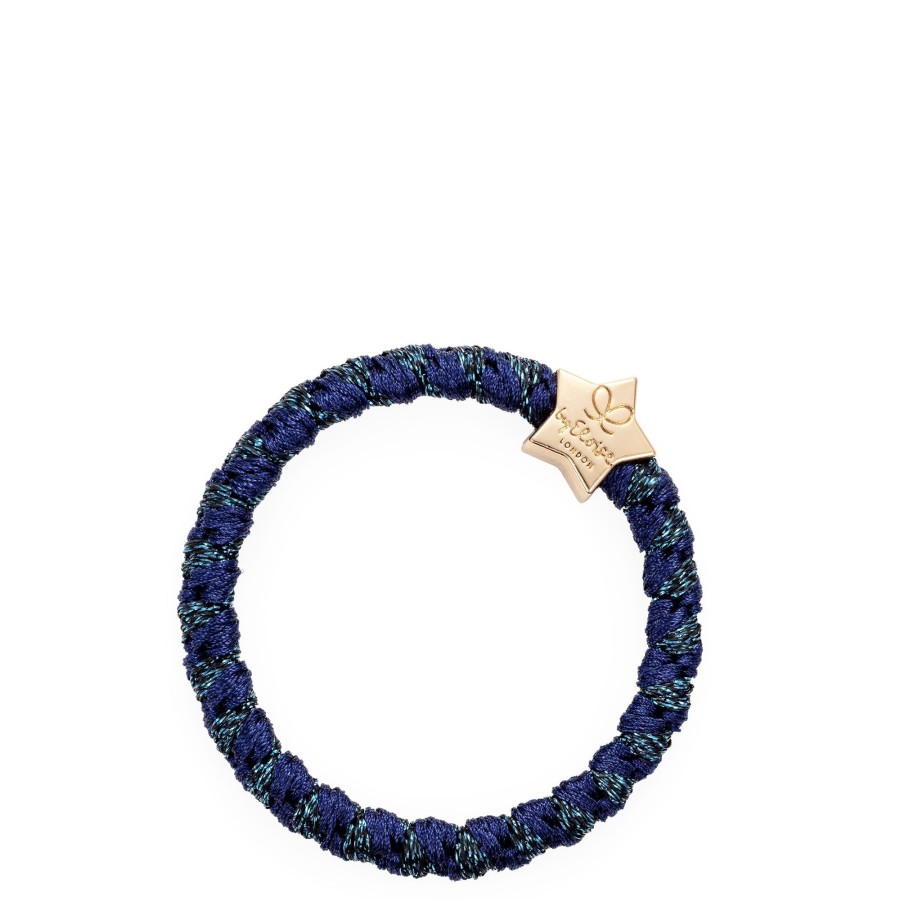 Accessories by Eloise | Woven Gold Star-Navy Shimmer