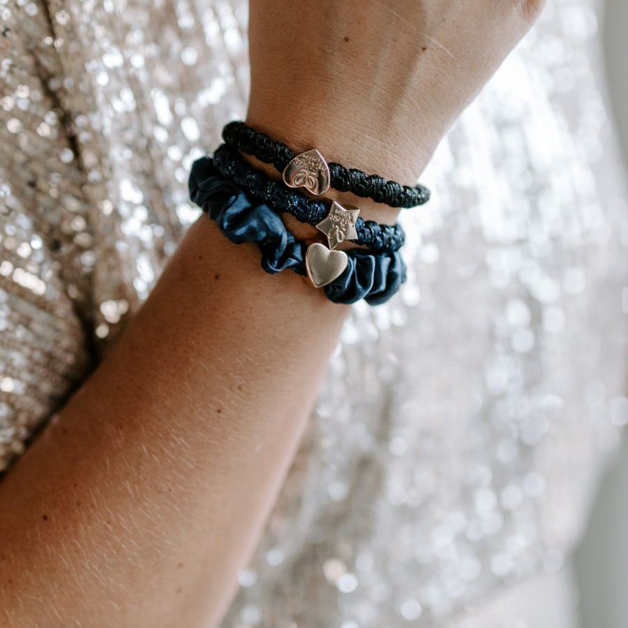 Accessories by Eloise | Woven Gold Star-Navy Shimmer