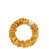 Accessories by Eloise | Silk Scrunchie Gold Heart-Mustard