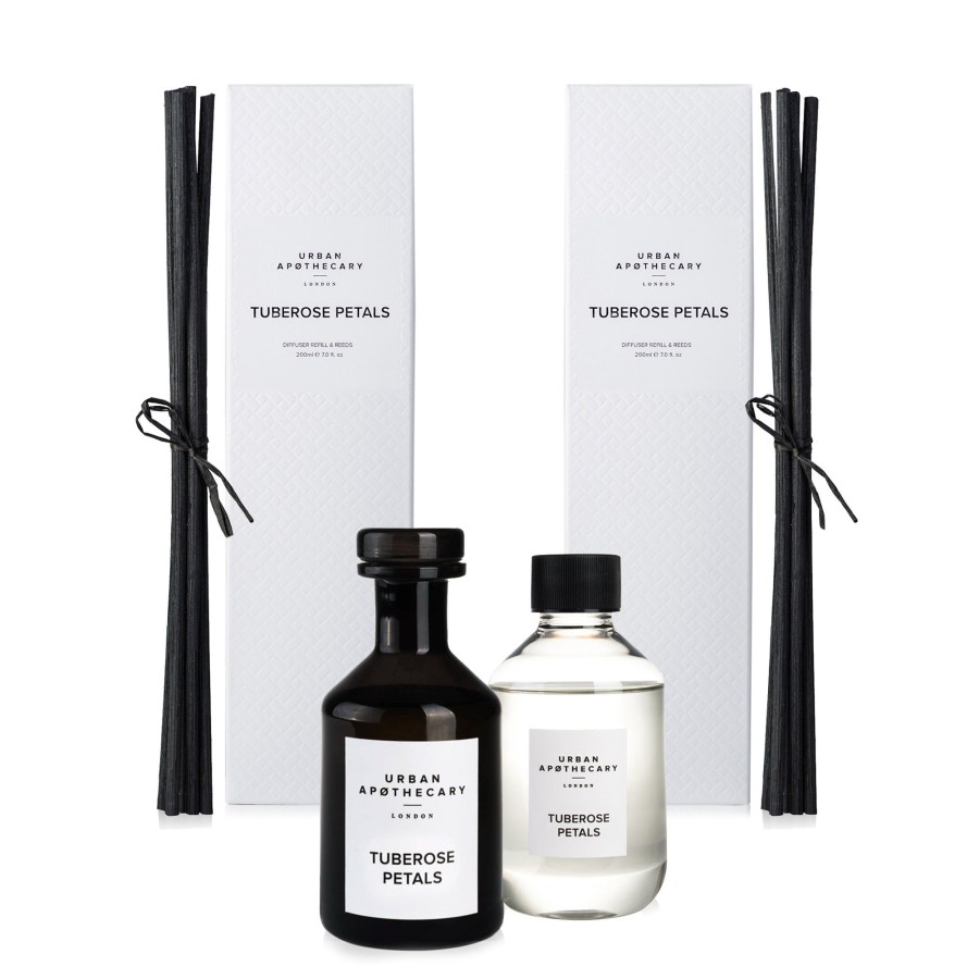 Home Urban Apothecary London | Tuberose Petals Luxury Diffuser & Refill