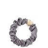 Accessories by Eloise | Silk Scrunchie Gold Heart-Grey