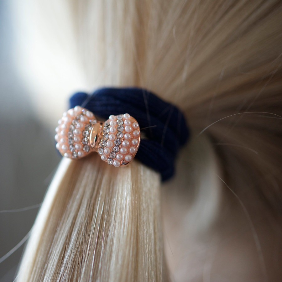 Accessories By Eloise | Bling Bow-Navy Blue